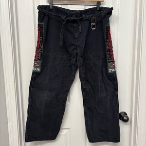 Fuji Brazilian Jiu-Jitsu (BJJ) Gi Pants with Red and Gray Patches, Size A3